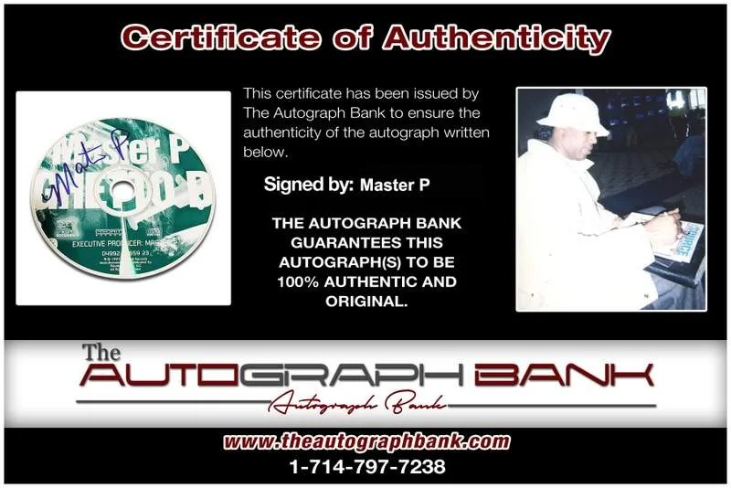 Master P — No Limit Master P signed Ghetto D CD W/Certificate Autographed (Authenticated), image 2