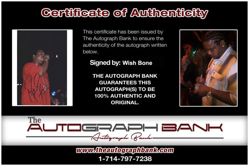 Wish Bone — Wish Bone Thugs N Harmony signed rap 8x10 photo W/Cert Autographed (A1226), изображение 2
