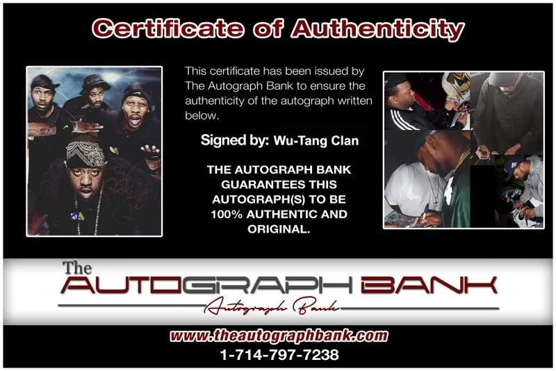 Wu-Tang Clan — Wu-Tang Clan authentic signed rap 8x10 photo W/Certificate Autographed (A1261), изображение 2