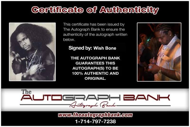 Wish Bone — Wish Bone Thugs N Harmony signed rap 8x10 photo W/Cert Autographed (A1251), image 2