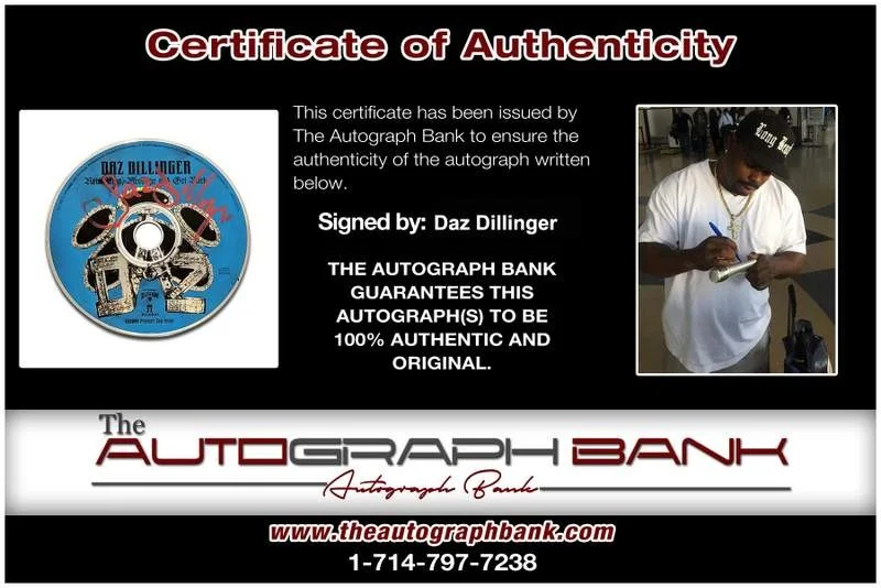 Daz Dillinger — Daz Dillinger signed rap Retaliation, Revenge and Get Back CD W/Cert Autograph, image 2