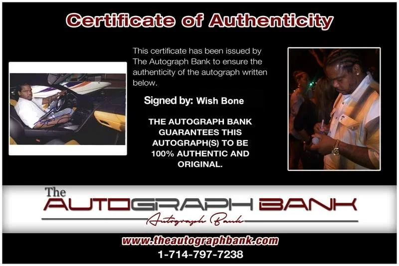 Wish Bone — Wish Bone Thugs N Harmony signed rap 8x10 photo W/Cert Autographed (A1242), изображение 2
