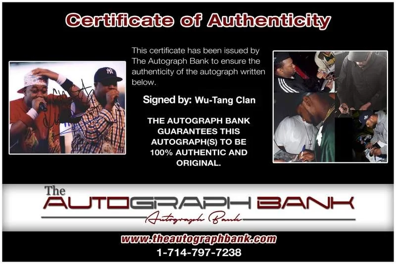 Wu-Tang Clan — Wu-Tang Clan authentic signed rap 8x10 photo W/Certificate Autographed (A1262), изображение 2