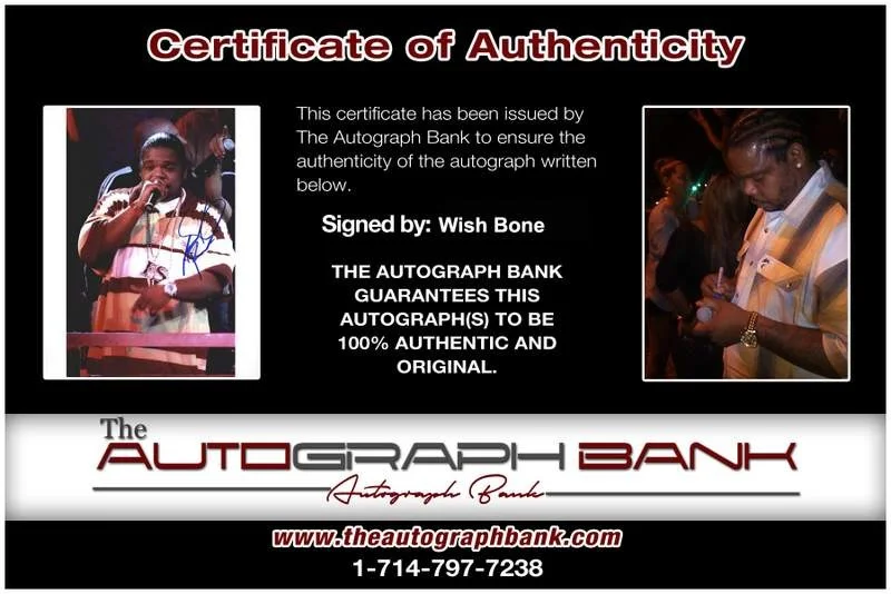 Wish Bone — Wish Bone Thugs N Harmony signed rap 8x10 photo W/Cert Autographed (A1227), изображение 2