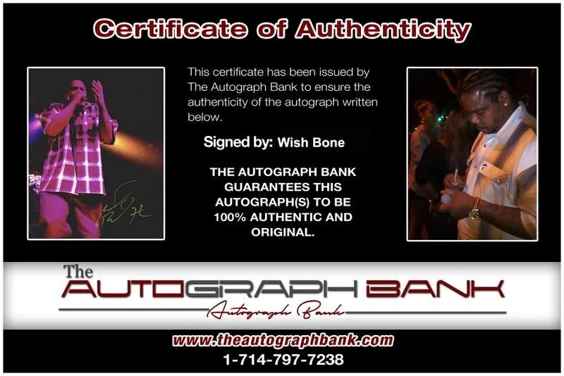 Wish Bone — Wish Bone Thugs N Harmony signed rap 8x10 photo W/Cert Autographed (A1253), изображение 2
