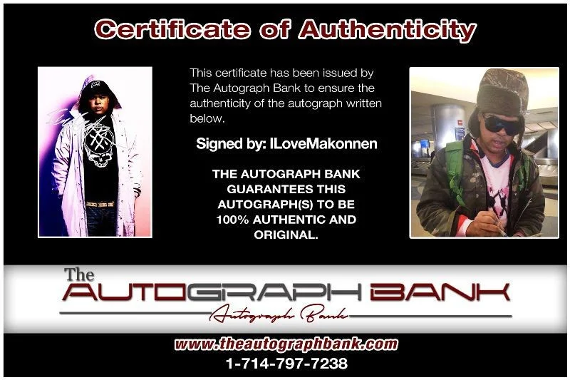 ILoveMakonnen — ILoveMakonnen authentic signed RAP 10x15 photo W/ Certificate Autographed 419b1, изображение 2