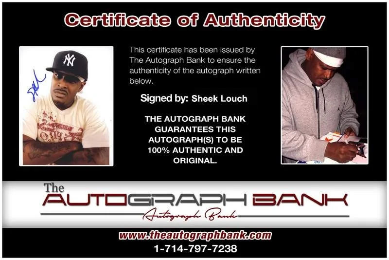 Sheek Louch — The Lox Sheek Louch signed rap 8x10 photo W/Certificate Autographed (A1057), image 2