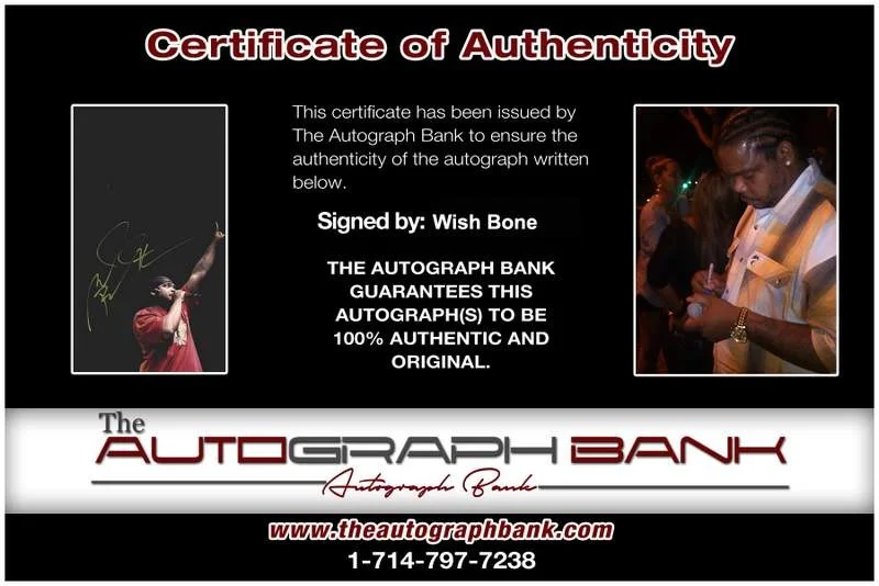 Wish Bone — Wish Bone Thugs N Harmony signed rap 8x10 photo W/Cert Autographed (A1246), изображение 2