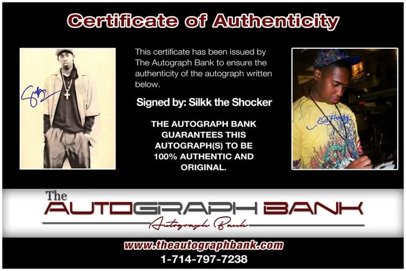 Silkk the — Silkk the Shocker authentic signed rap 8x10 photo W/Cert Autographed A00377, image 2