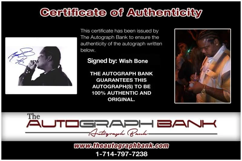Wish Bone — Wish Bone Thugs N Harmony signed rap 8x10 photo W/Cert Autographed (A1243), изображение 2