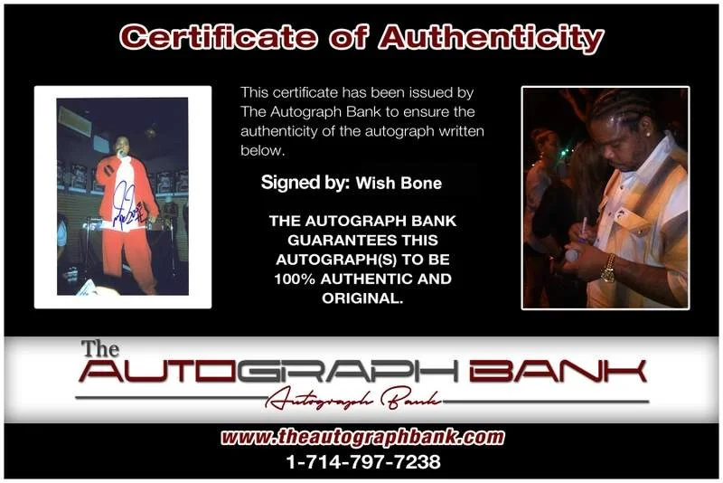 Wish Bone — Wish Bone Thugs N Harmony signed rap 8x10 photo W/Cert Autographed (A1237), image 2