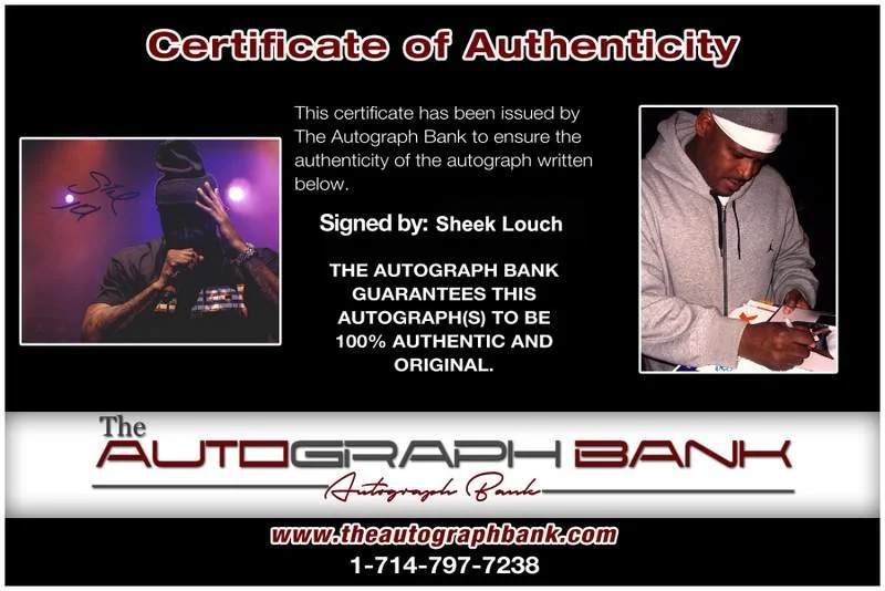 Sheek Louch — The Lox Sheek Louch signed rap 8x10 photo W/Certificate Autographed (A1058), image 2