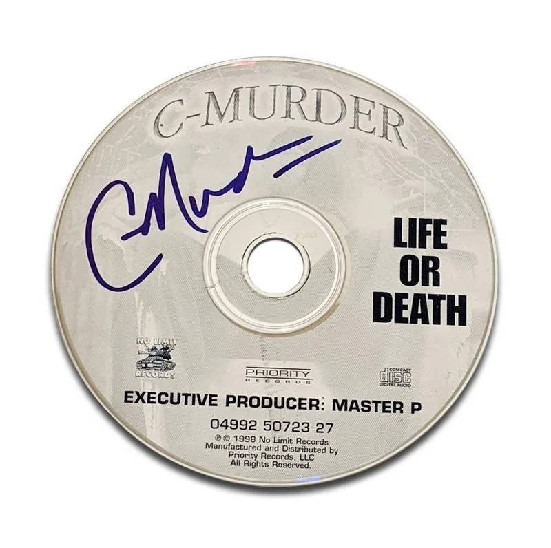 C-Murder — No Limit TRU C-Murder signed Life Or Death rap CD W/Certificate Autographed