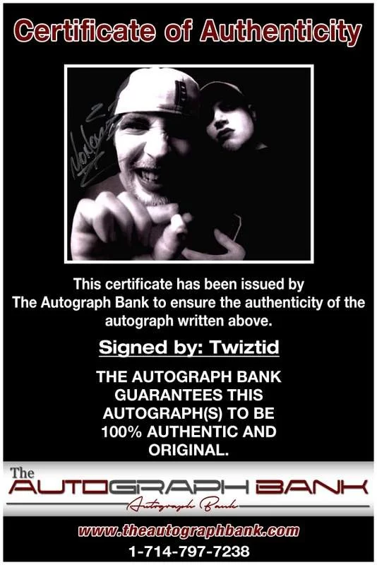 Twiztid authentic — Twiztid authentic signed rap 8x10 photo W/Certificate Autographed (A00289), изображение 2