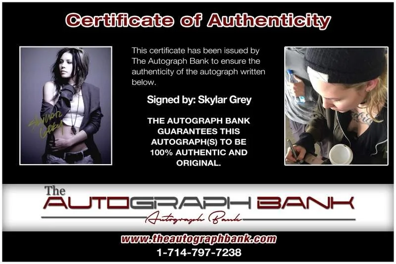 Skylar Grey — Skylar Grey authentic signed rap 8x10 photo W/Certificate Autographed (A0257), image 2
