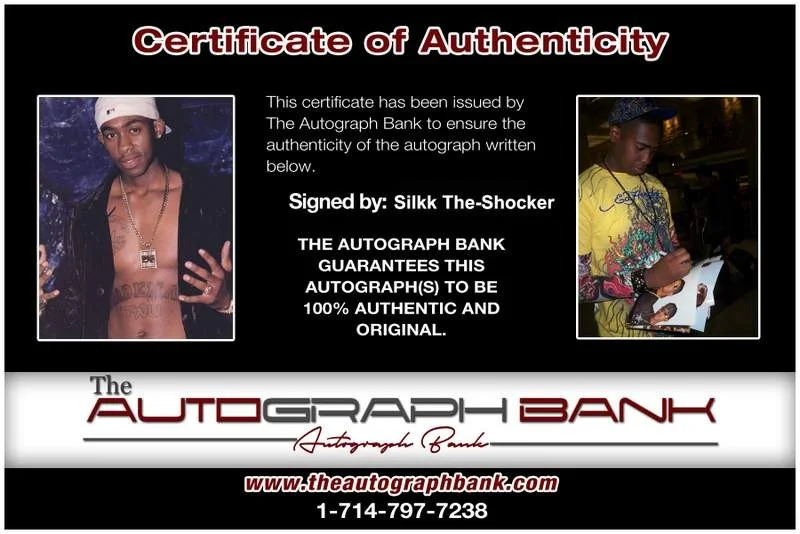 Silkk The Shocker — Silkk The-Shocker authentic signed rap 8x10 photo W/Certificate Autographed 1091, изображение 2