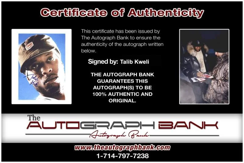 Talib Kweli — Talib Kweli authentic signed rap 8x10 photo W/Certificate Autographed (A1155), изображение 2