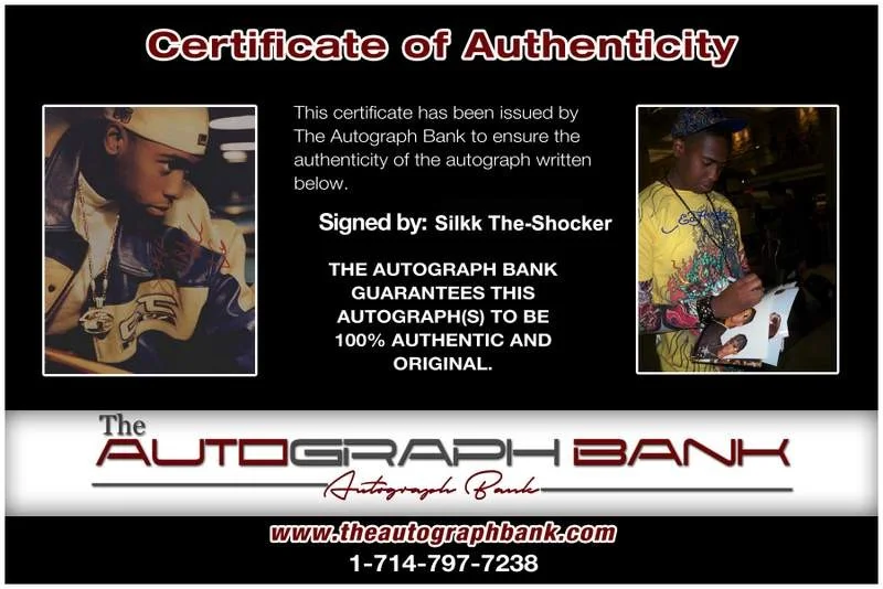 Silkk The Shocker — Silkk The-Shocker authentic signed rap 8x10 photo W/Certificate Autographed 1089, изображение 2
