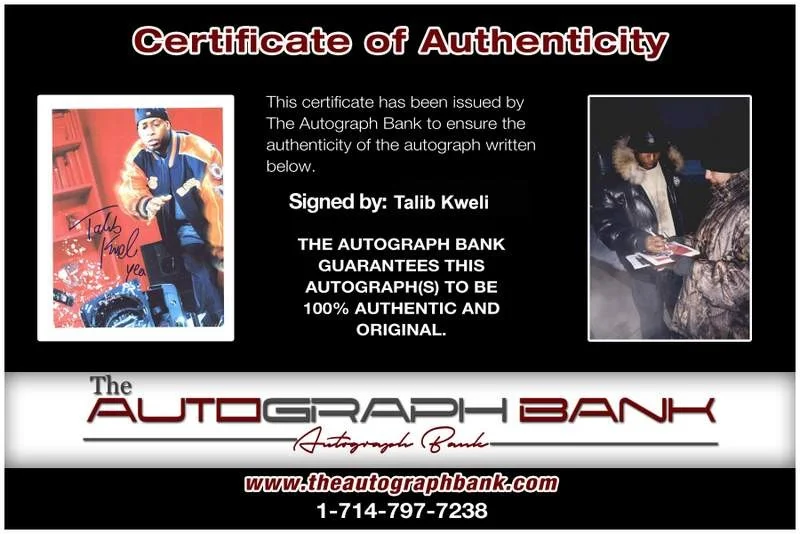 Talib Kweli — Talib Kweli authentic signed rap 8x10 photo W/Certificate Autographed (A1152), image 2