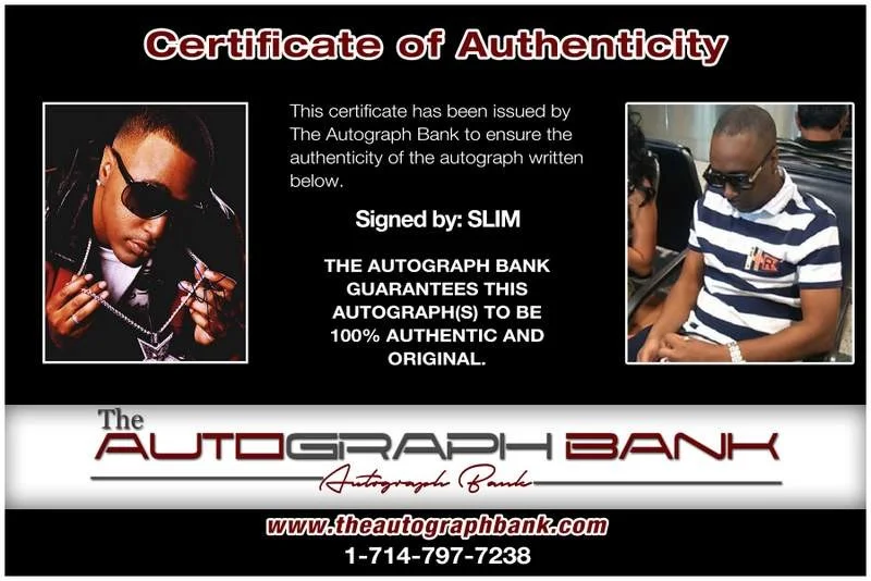Slim — 112 Slim authentic signed rap 8x10 photo W/Certificate Autographed (A00253), image 2