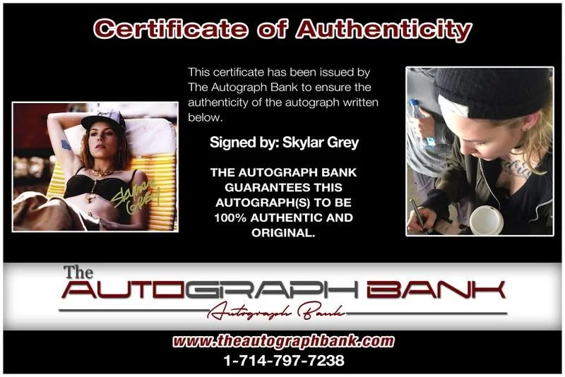 Skylar Grey — Skylar Grey authentic signed rap 8x10 photo W/Certificate Autographed (A0239), image 2