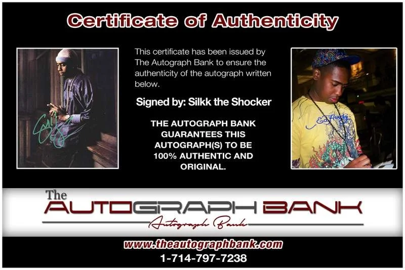 Silkk the — Silkk the Shocker authentic signed rap 8x10 photo W/Cert Autographed A00245, image 2