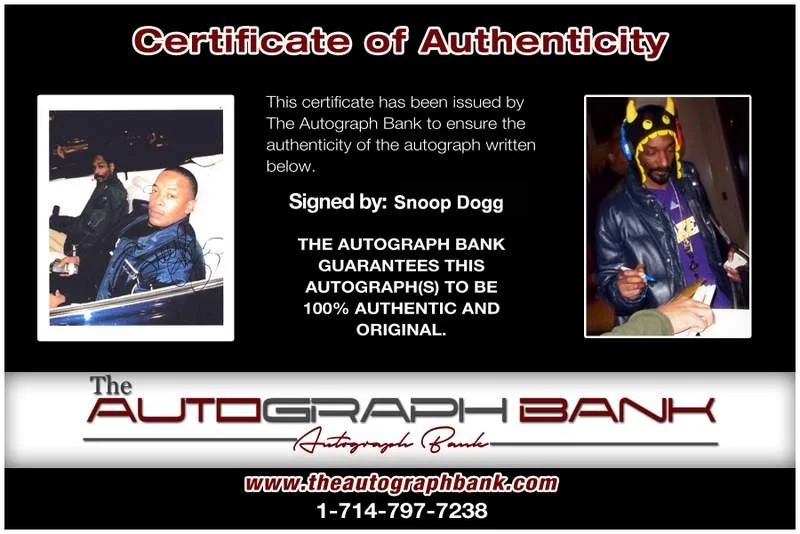 Snoop Dogg — Snoop Dogg Dog authentic signed rap 8x10 photo W/Certificate Autographed (A1116), изображение 2