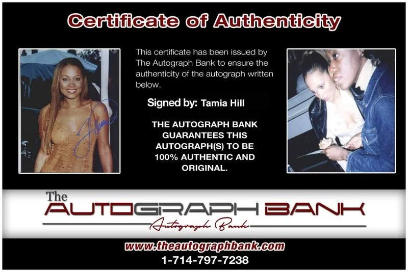 Tamia Hill — Tamia Hill authentic signed rap 8x10 photo W/Certificate Autographed (A1157), image 2