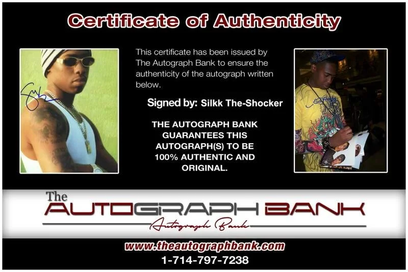 Silkk The Shocker — Silkk The-Shocker authentic signed rap 8x10 photo W/Certificate Autographed 1078, изображение 2