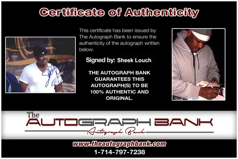 Sheek Louch — The Lox Sheek Louch signed rap 8x10 photo W/Certificate Autographed (A1061), изображение 2