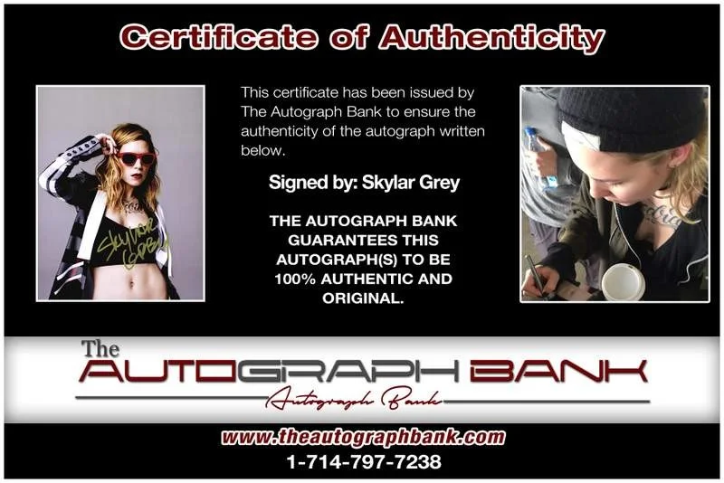 Skylar Grey — Skylar Grey authentic signed rap 8x10 photo W/Certificate Autographed (A0259), image 2