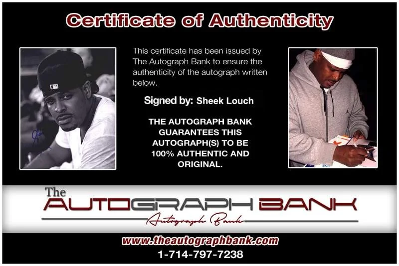 Sheek Louch — The Lox Sheek Louch signed rap 8x10 photo W/Certificate Autographed (A1059), image 2
