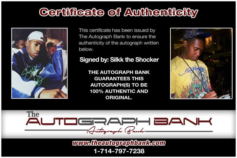 Silkk the — Silkk the Shocker authentic signed rap 8x10 photo W/Cert Autographed A00379, изображение 2