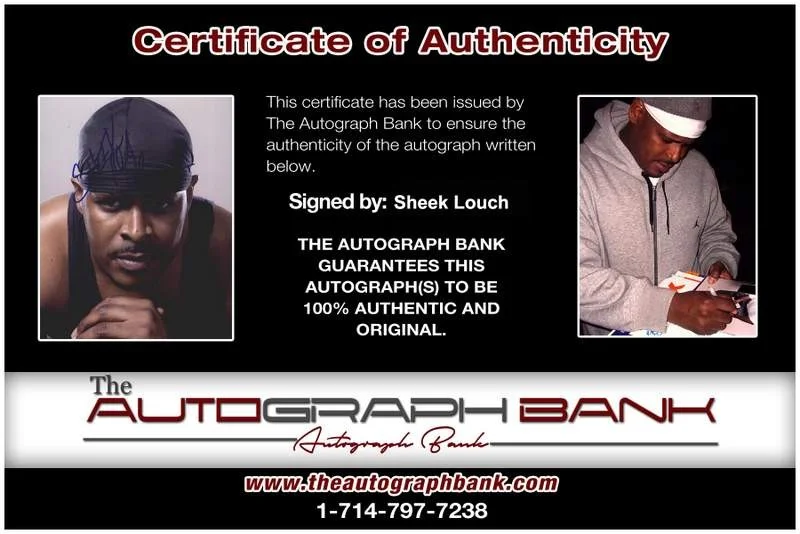 Sheek Louch — The Lox Sheek Louch signed rap 8x10 photo W/Certificate Autographed (A1064), image 2