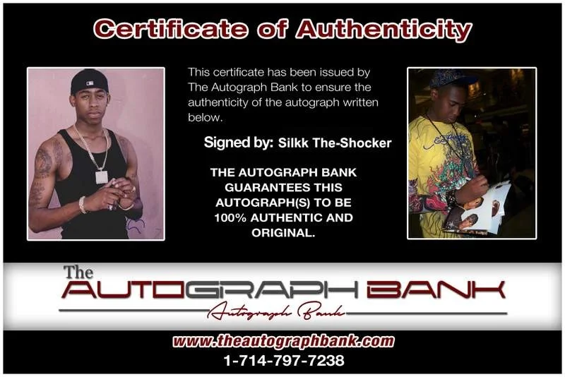 Silkk The Shocker — Silkk The-Shocker authentic signed rap 8x10 photo W/Certificate Autographed 1098, изображение 2