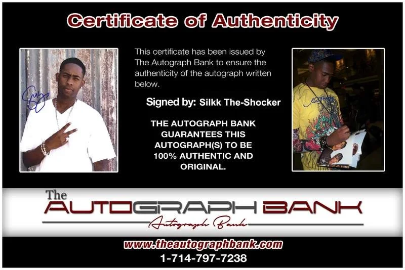 Silkk The Shocker — Silkk The-Shocker authentic signed rap 8x10 photo W/Certificate Autographed 1087, image 2