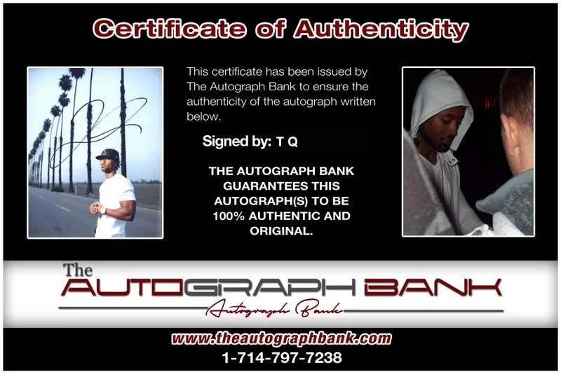 Tq — T Q Of authentic signed rap 8x10 photo W/Certificate Autographed (A1149), изображение 2