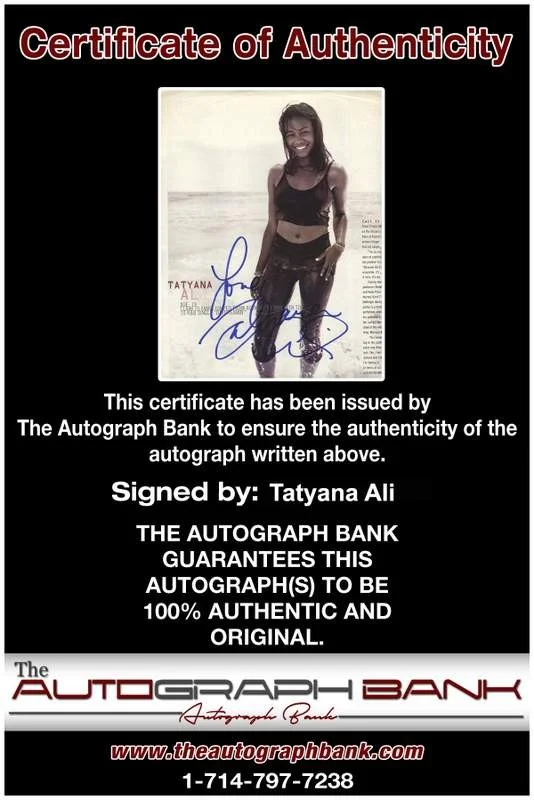 Tatyana Ali — Tatyana Ali authentic signed rap 8x10 magazine page /Certificate Autographed A65, изображение 2