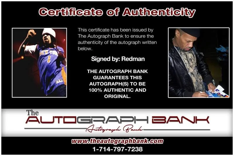 Redman — Redman authentic signed rap 8x10 photo W/Certificate Autographed (A00355), image 2
