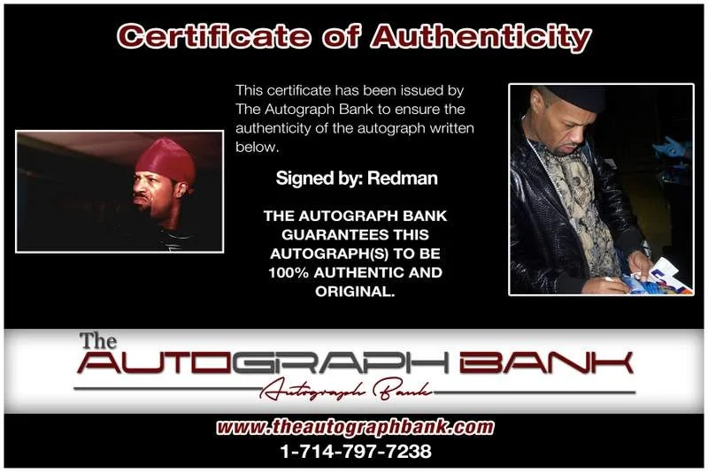 Redman — Redman authentic signed rap 8x10 photo W/Certificate Autographed (A00335), image 2