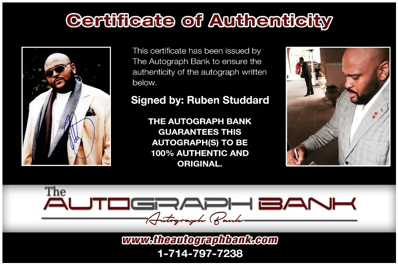 Ruben Studdard — Ruben Studdard authentic signed RAP 8x10 photo W/ Certificate Autographed 125-g, image 2