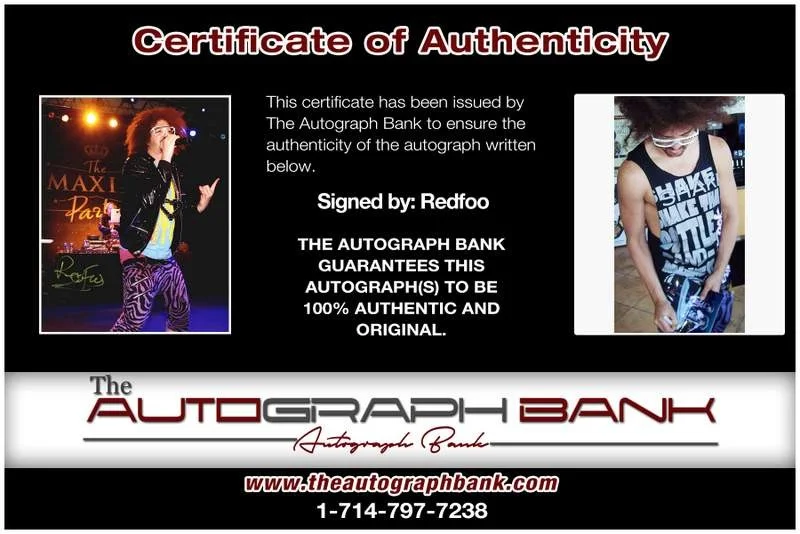 Redfoo — LMFAO Redfoo authentic signed rap 8x10 photo W/Certificate Autographed (A00341), image 2
