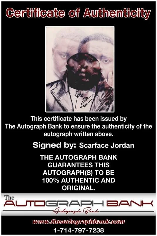 Scarface — Scarface Jordan authentic signed rap 8x10 photo W/Certificate Autographed A1044, изображение 2