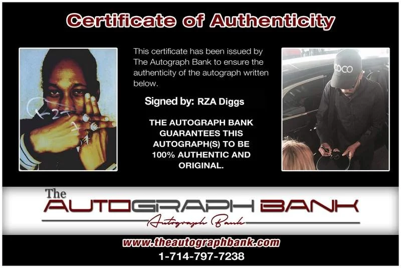 Rza — Wu Tang Clan Rza authentic signed rap 8x10 photo W/Certificate Autographed A1043, изображение 2