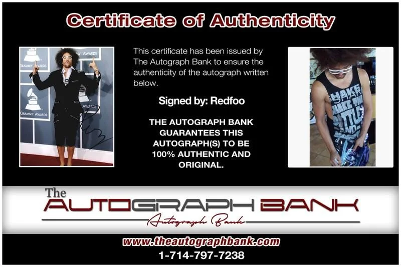 Redfoo — LMFAO Redfoo authentic signed rap 8x10 photo W/Certificate Autographed (A00077), image 2