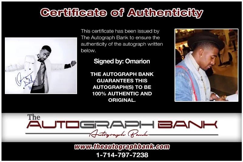 Omarion — Omarion authentic signed RAPPER 8x10 photo W/ Certificate Autographed (26-a), image 2