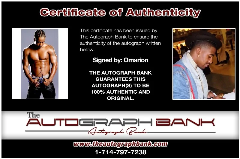 Omarion — Omarion authentic signed RAPPER 8x10 photo W/ Certificate Autographed (27-b), image 2