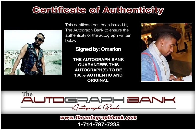 Omarion — Omarion authentic signed RAPPER 8x10 photo W/ Certificate Autographed (26-f), изображение 2