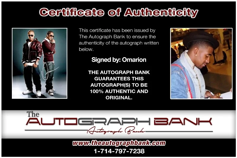 Omarion — Omarion authentic signed RAPPER 8x10 photo W/ Certificate Autographed (26-c), image 2