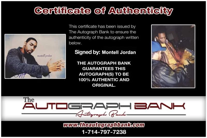 Montell Jordan — Montell Jordan signed rap 8x10 magazine page W/Certificate Autographed (A0050), изображение 2